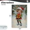 thumbnail image 4 of Stupell Industries Rustic Lodge Santa's Little Elf Canvas Art, 24 x 36, by Tina LeCour, 4 of 8