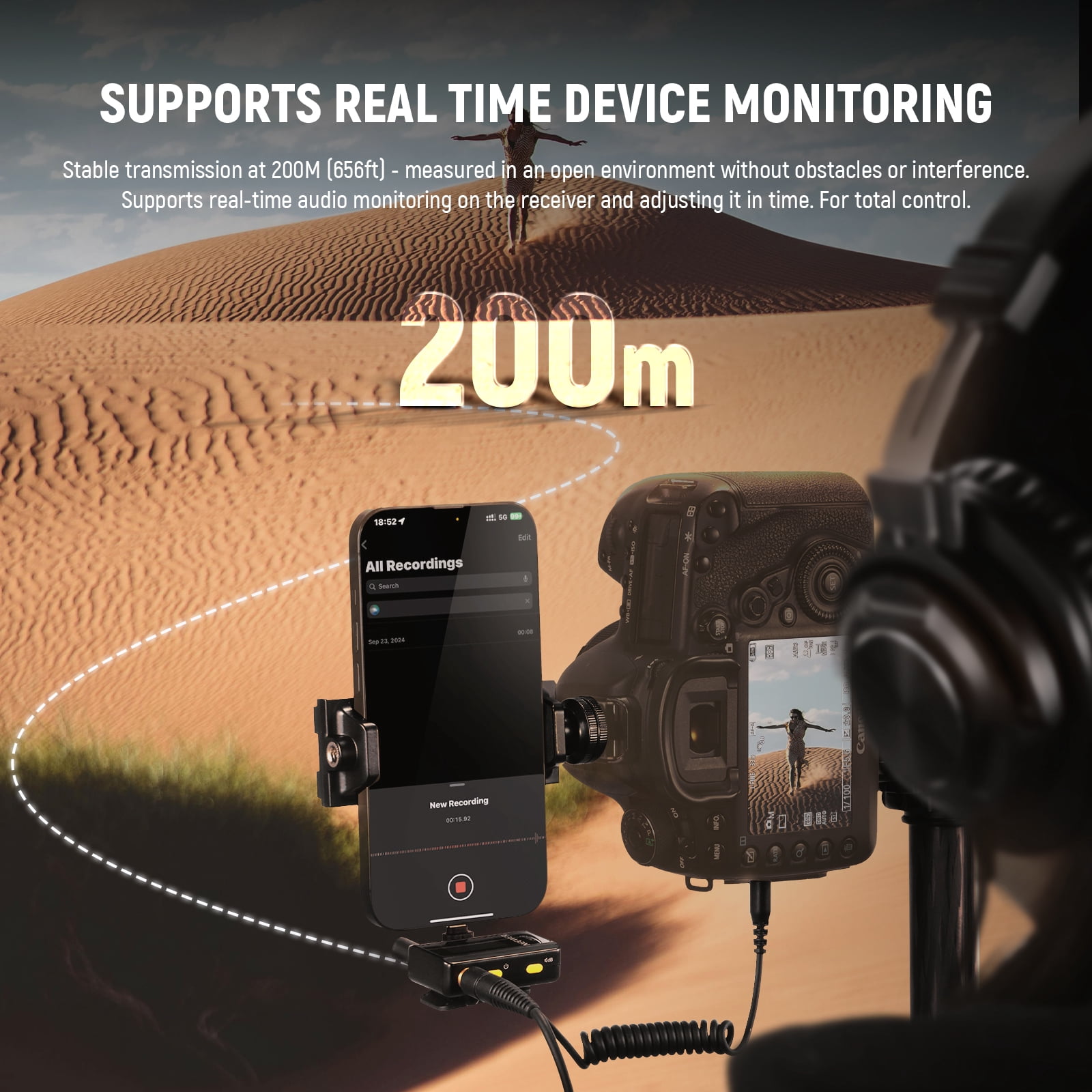 Neewer CM28 Wireless Lav Mic System, 9H Playtime, 4GB Storage, Noise Canceling, Charging Case, for iPhone/Android/PC/Camera/iPad