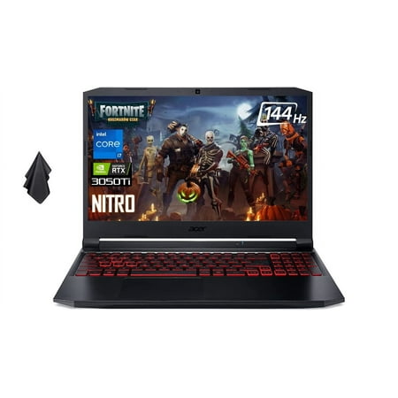 acer Nitro 5 15.6" FHD 144Hz Gaming Notebook, Intel Core i7-11800H Processor, NVIDIA GeForce RTX 3050 Ti, 4 Ports, Killer Wi-Fi, Backlit Keyboard, HDMI, Webcam, Win 11 Home (32GB RAM | 2TB SSD)