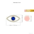thumbnail image 4 of ANGARA Natural Blue Sapphire Evil Eye Pendant with Diamonds in 14K Yellow Gold for Women (Size-4.5mm) | September Birthstone, Anniversary, Jewelry Gift for Women | Natural Blue Sapphire Necklace, 4 of 8