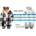 thumbnail image 5 of MOSHU Flannel Shirts for Women Button Down Plaid Shirt Hooded Shacket Jacket with Pocket, 5 of 7