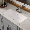 thumbnail image 2 of 28"x14" Ceramic Undermount Sink With Overflow - White, Stain-, Sleek For Bathroom, Office, Modern Bathroom Undermount, Overflow, Stain Home, , Office, 2 of 5