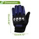 thumbnail image 5 of Guantes de ciclismo de dedo completo para hombres con carcasa de acero, guantes de motocicleta para escalar, motorizar, ciclismo, poliéster, azul, talla única, 5 of 6