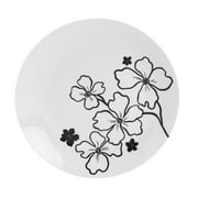 Tabletops Gallery 12 Piece Margo White Floral Hibiscus Ceramic Dinnerware Set, Round Dinner Plates Dishes Bowls, Service for 4
