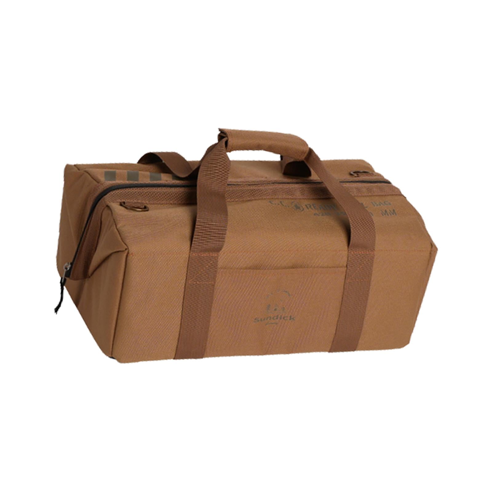 simhoa Camping Storage Bag Tool Bag for Professionals Container Case Tools Storage Bag Handbag for Trunk Outdoor Picnic Garage Travel Sand color