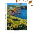 thumbnail image 3 of Coastal Cottage with Daffodils Canvas Print, Landscape Decor for Living Room, Bedroom, Office, Entryway, 3 of 8