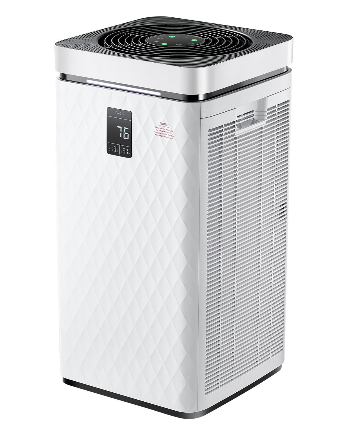 KFFKFF Air Sanitizer, H13 HEPA Filter, 3139 ft²/h Intelligent Air Sanitizer with Adjustable Speed & Child Safety Feature, Effective Air Purification with User-friendly Touch Interface