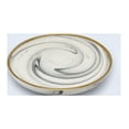 thumbnail image 3 of Luxury Ceramic Marble and Gold Trim Large Plate (set of 4) | Marcel Ardani, 3 of 4