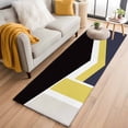 thumbnail image 2 of Black Yellow Lines Runner Rugs 2x6 ft Geometric Abstract Black Yellow Blue Texture Washable Hallway Rugs Non-Slip Floor Mats Absorbent Carpet Bedside Runners for Bedroom Kitchen Bathroom Laundry Room, 2 of 9
