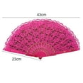 thumbnail image 6 of Walbest Chinese Style Foldable Hand Fan Perspective Handcrafted Plastic Frame Elegant Lace Handheld Fan, Fan Dance Performance Prop, 6 of 7