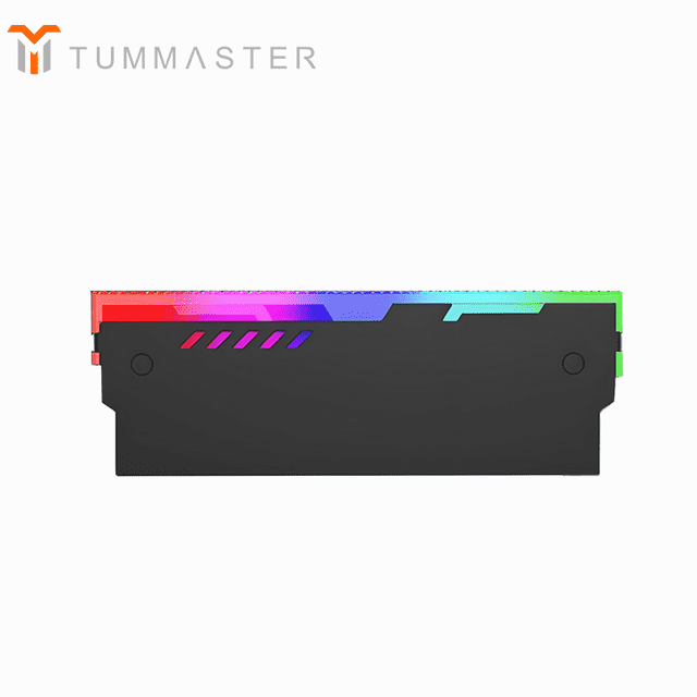 Computer ARGB RAM Memory Heatsink Cooler with Thermal Conductive Pad for Desktop PC Memory DDR2/DDR3/DDR4/DDR5 black