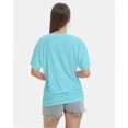 thumbnail image 3 of Women's V Neck Tunic Tops Short Sleeve T Shirts with Side Shirring Ruched Blouse Shirts, 3 of 4