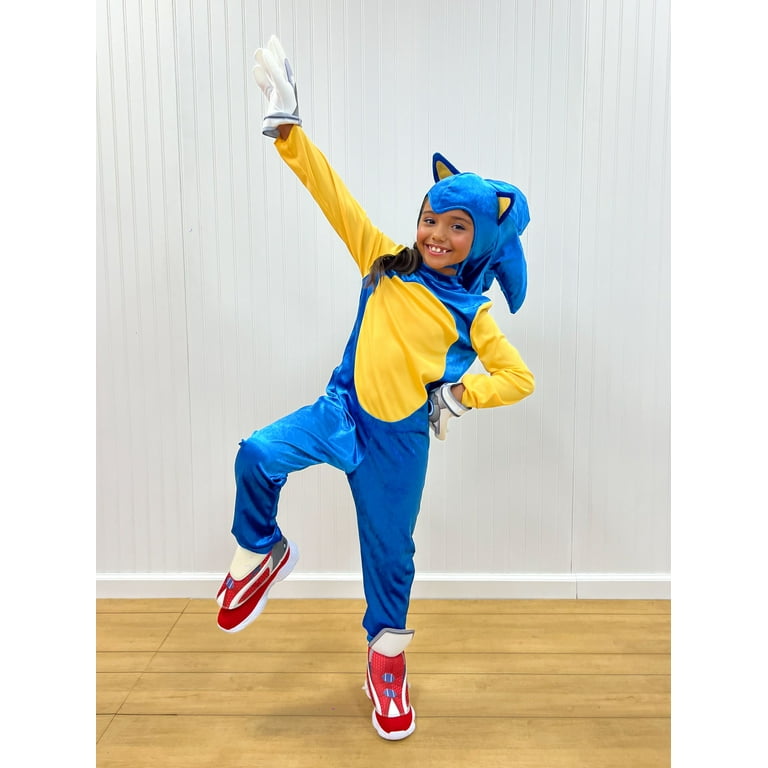 Unisex Size Medium (8-10) Sonic Deluxe Halloween Child Costume Sonic Prime,  Disguise