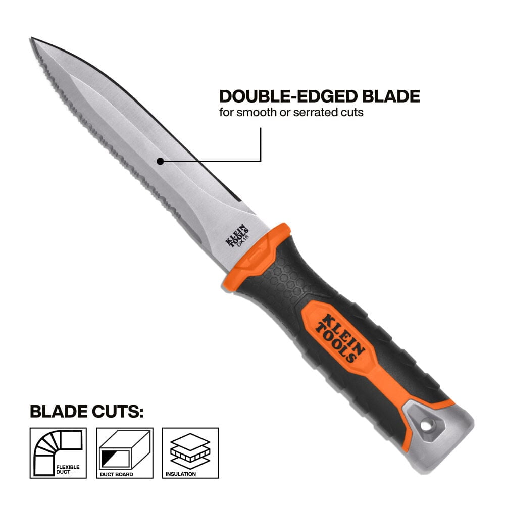 Klein Tools Double-Edged Duct Knife, 5-1/2-Inch