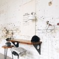 thumbnail image 2 of FOF FRIEND OF FAMILY Industrial Rustic Wall-Mounted Table, Dining Table Desk, Pine Wood Wall-Mounted Bar Tables (31“X14”), 2 of 2