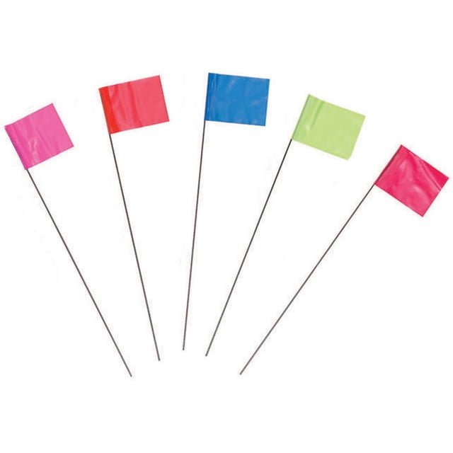 Bandera de señalización C H HANSON 15068, 15 cm, azul, paquete de 10