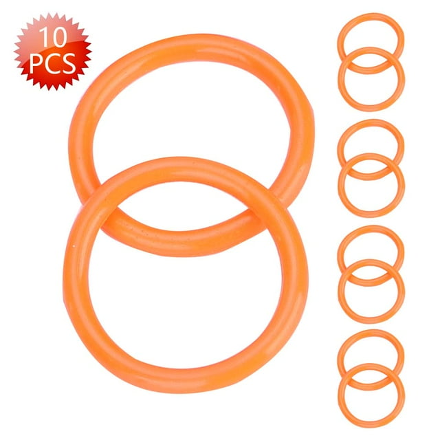 10 Pcs Anneaux en Polyuréthane Haute Résistance 13.8x1.9mm pour Réservoir d'Air Paintball CO2 (Orange)