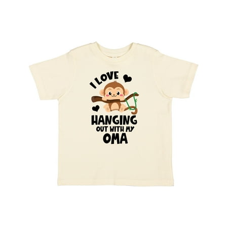 

Inktastic Monkey I Love Hanging out with My Oma Gift Toddler Boy or Toddler Girl T-Shirt