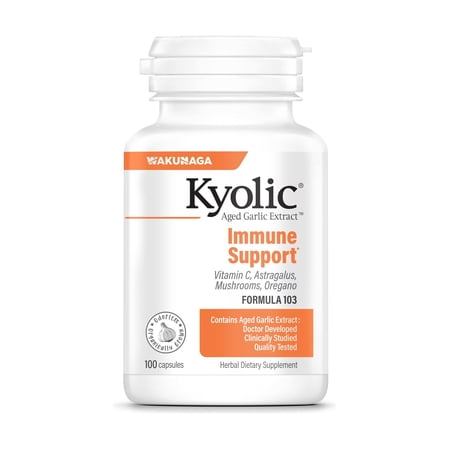 Kyolic Aged Garlic Extract Formula 103, Immune Support, 100 Capsules