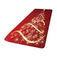 thumbnail image 2 of Yuarrent Alfombra con estampado navideño antideslizante, fácil de limpiar, amplia aplicación, alfombra de Papá Noel Feliz Navidad Decoración del hogar rojo tipo 2, 2 of 6