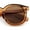 All Brown, variant on Vintage Style Iconic Keyhole Horn Rim Plastic Round Hipster Sunglasses [All Black]
