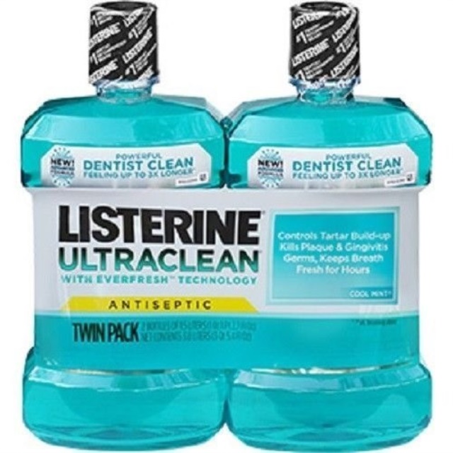 listerine ultra clean cool mint twin pack 1.5 liter