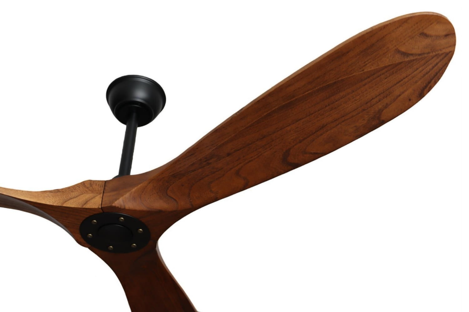 Goozegg 60 inch Ceiling Fan 3 Blades Reverse Airflow, Walnut Black