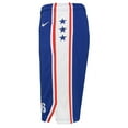 thumbnail image 4 of Youth Nike Royal Philadelphia 76ers 2020/21 Swingman Shorts - Icon Edition, 4 of 5