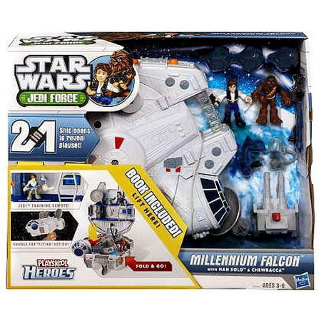 Star Wars Playskool Heroes Jedi Force Millennium Falcon with Han Solo & Chewbacca