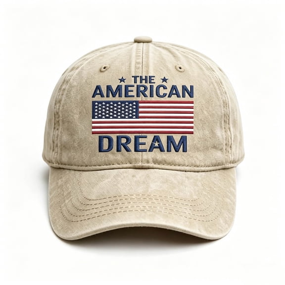 tumgatte American Dream Vintage Washed Hat Patriotic USA Flag Cap Unstructured Baseball Cap For Men Women Adjustable One Size