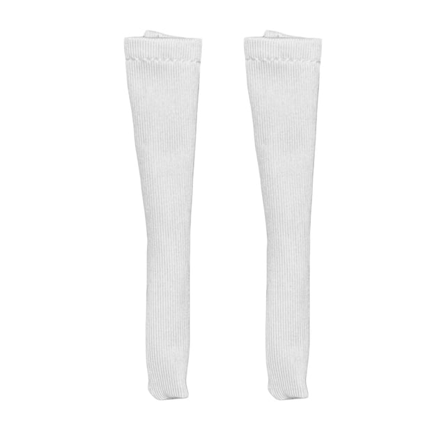 Figura a escala 1/6 Calcetines Ropa de muñeca Accesorios de moda Juguetes hechos a mano para Blanco