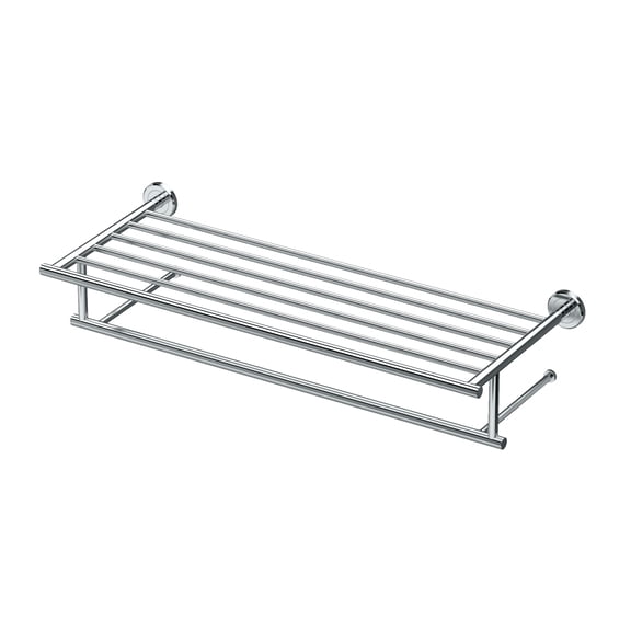 Gatco 4247 Latitude II 24" Minimalist Towel Rack, Chrome