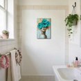 thumbnail image 3 of ZHONGYUTONG Gold and Gray Teal Floral Wall Decor Abstract Blooming Flowers Picture Prints Abstract Women Canvas Neutral Art Poster Paintings for Girl Bedroom Bathroom (20.00" x 30.00"), 3 of 5