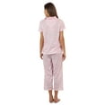 Casual Nights Lace Trim Women's Short Sleeve Capri Pajama Set