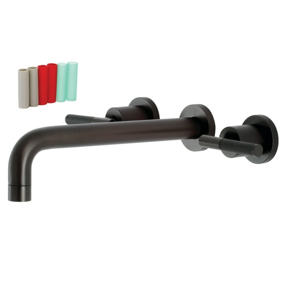 Kingston Brass KS8025CKL Kaiser Two-Handle 3-Hole Wall Mount Roman Tub Faucet in Oil Rubbed Bronze