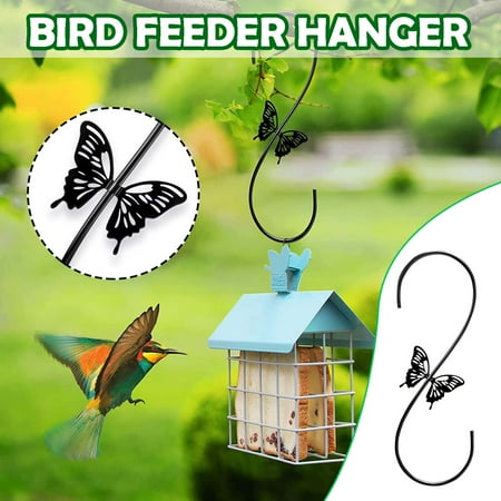 

RnemiTe-amo Deals！Feeder Butterfly Bird Feeder Hanger S-type Bird Feeder Hook Hummingbird Metal Hanger