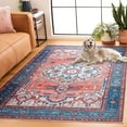 thumbnail image 5 of SAFAVIEH Arizona Merrilyn Oriental Machine Washable Area Rug, Rust/Navy, 5' x 8', 5 of 14