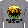 thumbnail image 4 of Inktastic Yellowstone National Park with Bear Mountains and Trees Cricle Long Sleeve T-Shirt, 4 of 5
