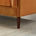 thumbnail image 7 of ASHCROFT Hudson 88" Mid Century Velvet Sofa Couch, Modern Pillow Back 3 Seater Sofa  with 2 Bolster Pillows, Living Room Bedroom Apartment Dorm Office, Orange, 7 of 7