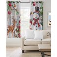 thumbnail image 2 of Christmas Snowman Blackout Curtains for Bedroom/Living Room, Thermal Insulated Kitchen Curtains, Snowflake Elk Balls Xmas Grommet Darkening Window Treatment Drapes 27.5"x39"x2, 2 of 8