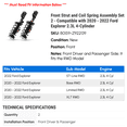 thumbnail image 2 of Front Strut and Coil Spring Assembly Set 2 - Compatible with 2020 - 2022 Ford Explorer 2.3L 4-Cylinder - Autopart Premium, 2 of 2