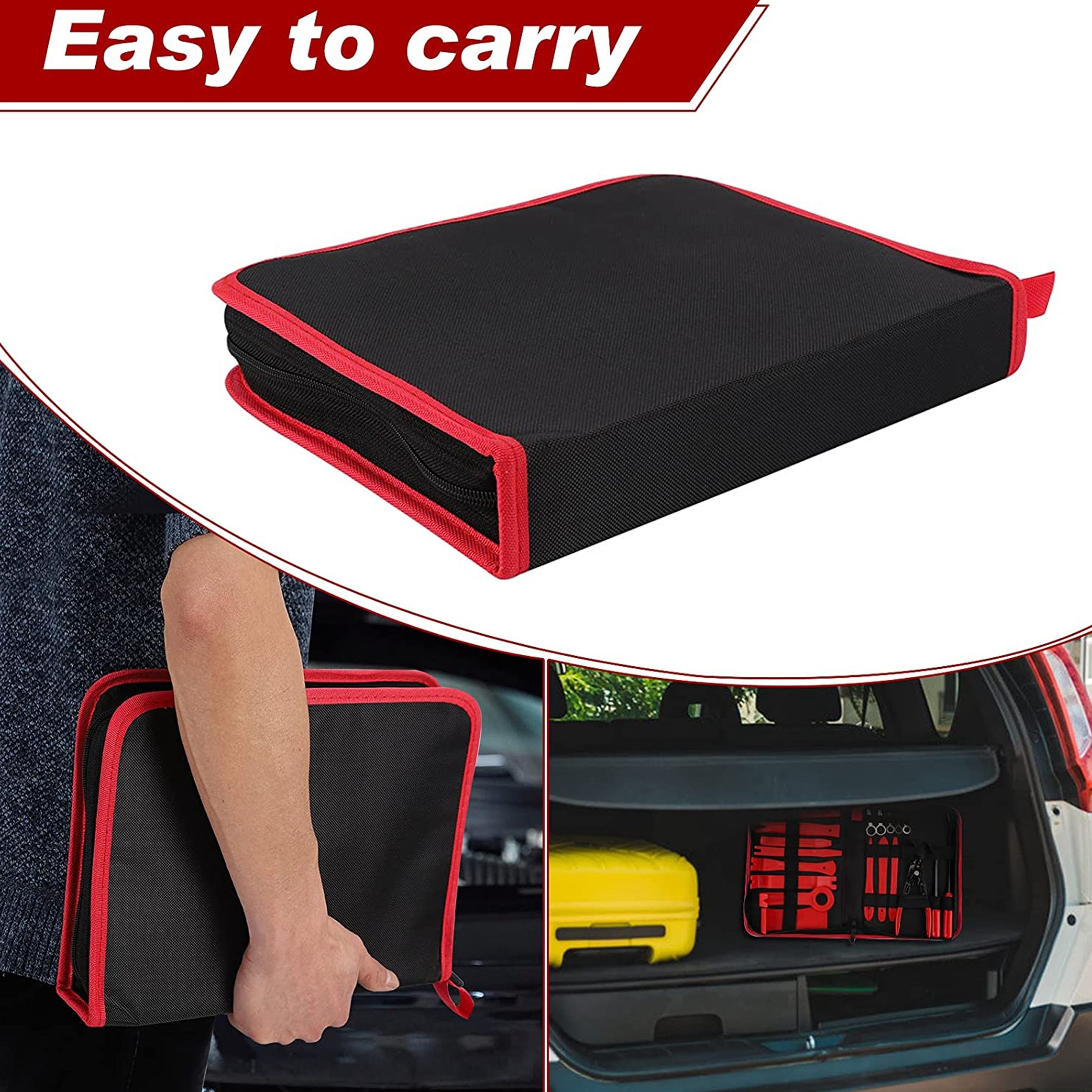 43pcs Auto Trim Removal Tool Kit Car Interior Panel Clip Remover Set Fastener Removal Tools with Terminal Extractor Pliers Screwdriver Storage Bag