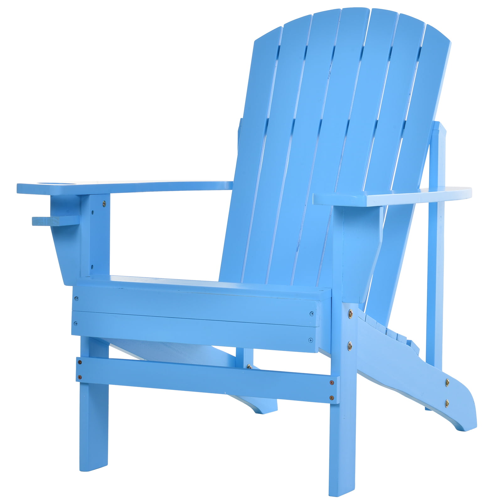 Wood Adirondack Chair Outdoor Patio Chaise Lounge Deck Reclined Bench Porch