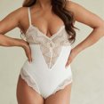 thumbnail image 5 of Body moldeador de encaje para mujer, camisetas sin mangas con espalda descubierta y Control de barriga, cuello en V, 5 of 5