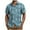 Blue, variant on ZCFZJW Mens Hawaiain T-Shirts Casual Summer Short Sleeve Striped Color Block Printed Button Down Graphic Beach Shirts Loose Regular Fit Cotton Tees Tops Red XXXL