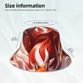 thumbnail image 2 of Kll Red Leaf Flame Fox Bucket Hat for Women Men Packable Travel Beach Sun Hat Outdoor Rave Accessories Reflective Fisherman Cap, 2 of 6