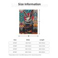 thumbnail image 4 of Throw Blanket for Couch Sofa and Bed, Vibrant Bunny Ride Super Soft Plush Throw Blanket, Fuzzy Cuteness Comfy Warm Washable Flannel Blanket & Throws for All Season 60"x50", 4 of 5