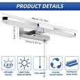 thumbnail image 2 of LED Bathroom Mirror Light 40CM LED Mirror Light Wall Lamp Bathroom Mirror Light With Pull Switch 3000K 920LM 8W IP44 Acrylic Lights [Energy Class F], 2 of 5