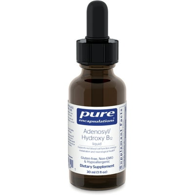 Pure Encapsulations Adenosyl/Hydroxy B12 Liquid 30 mL - Supports Energy Metabolism &amp; Neurological Health* - for Brain Support* - Gluten Free - Vegan - 1 Fl Oz