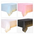thumbnail image 4 of Mantel dorado de 54x108 pulgadas Sunnimix para mesa de boda color negro, 4 of 5